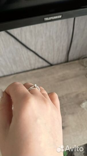 Кольцо серебряное размер 17,5