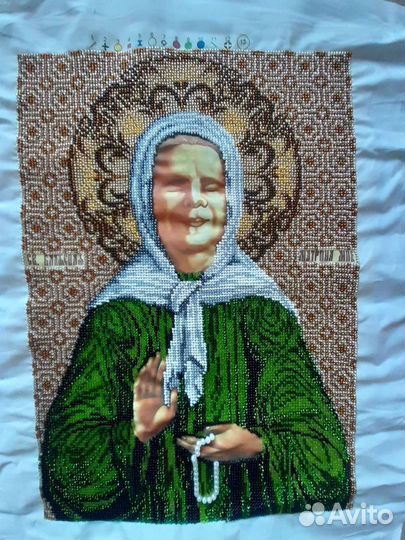 Вышивка бисером для иконы