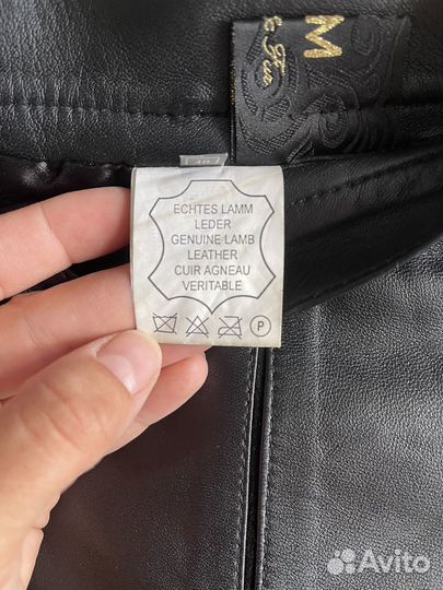 Кожаная мини-юбка xs-s