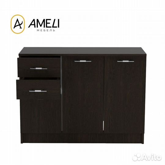 Комод с ящиками и полками, бася 120х84 см, Венге