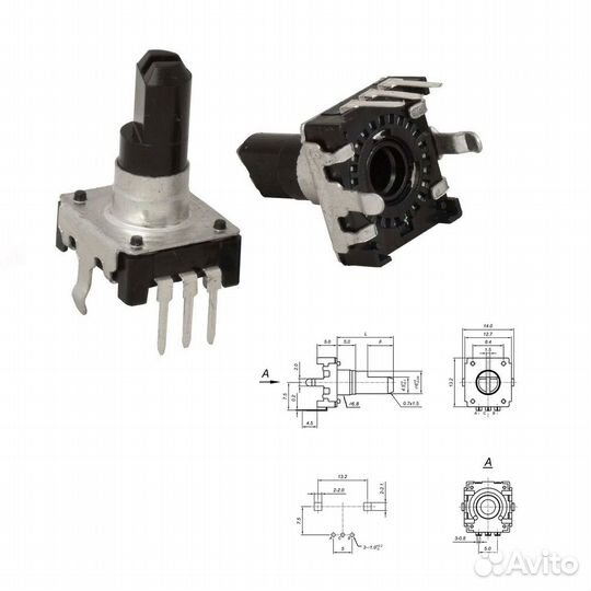 1 шт Энкодер инкрементальный двухканальный EC12E 2