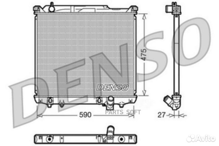 Denso DRM47020 Радиатор двигателя suzuki grand vit