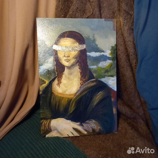 Картина акрилом Золотая Джоконда