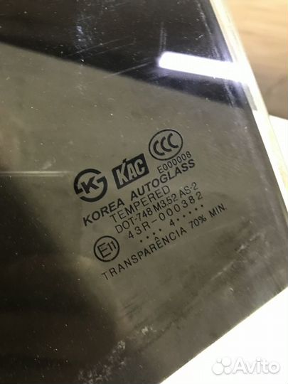 Стекло заднее левое Hyundai Elantra XD