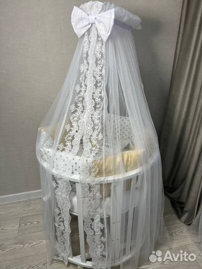 Балдахин в кроватку Just Happy кружевной