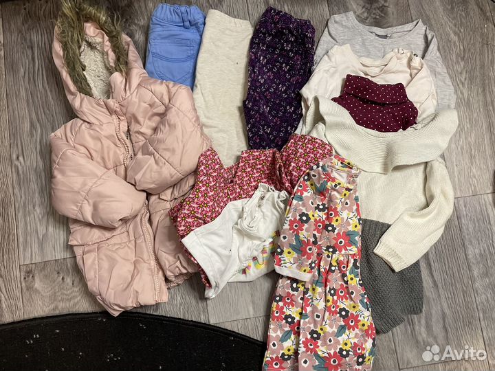 Вещи пакетом для девочки 80 см