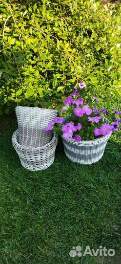 Кашпо из искусственного ротанга 10, 12, 20 л