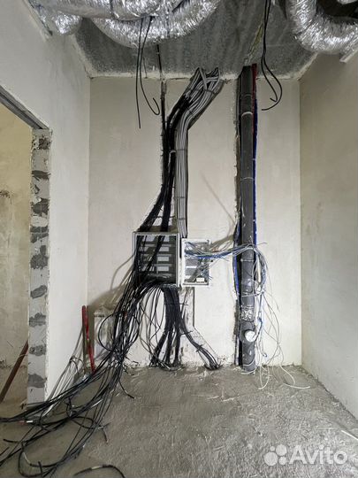 Прокладка кабеля, электрик