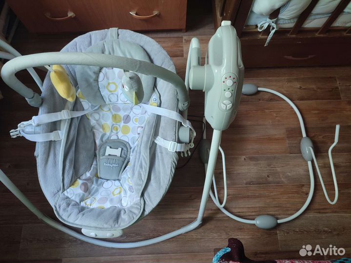 Детские электронные качели шезлонг