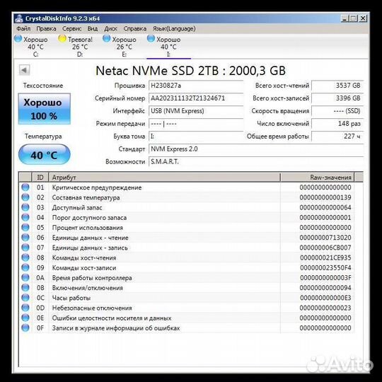 Ssd m.2 nvme 2tb netac скоростная 8гб/сек