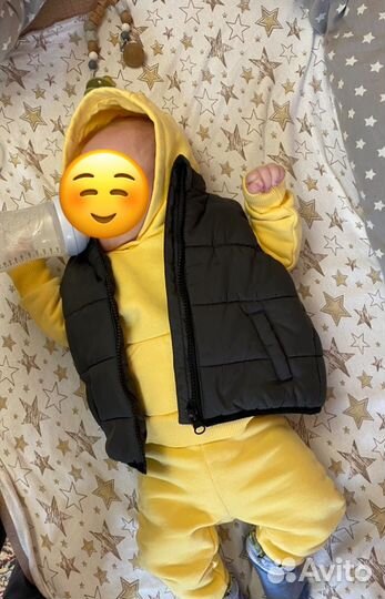 Флисовый детский костюм и жилетка
