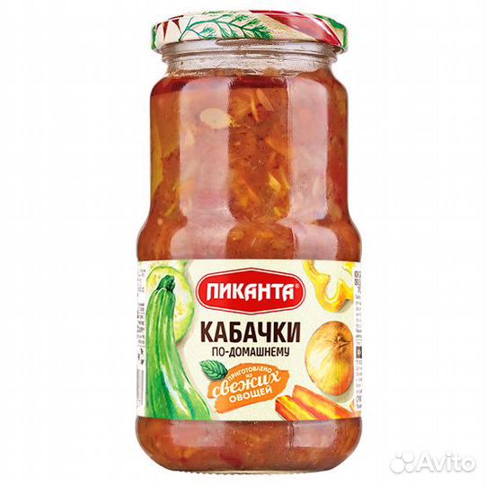 Консерва Кабачки Пиканта по-домашнему 520г