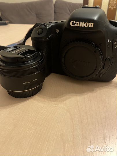 Фотоаппарат canon 7d, объектив canon 50mm f 1.8
