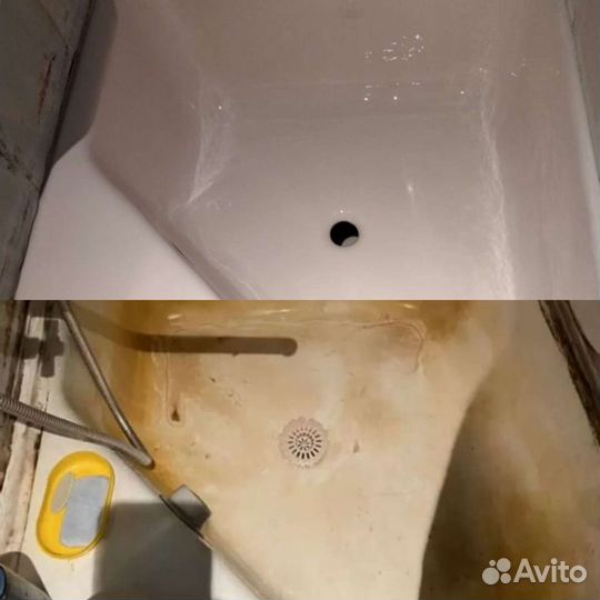 Реставрация ванн жидким наливным акрилом