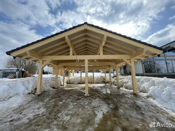 Строительство беседок, гаражных навесов, входных г