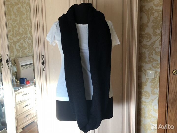 Снуд широкий хомут шарф H&M синий новый