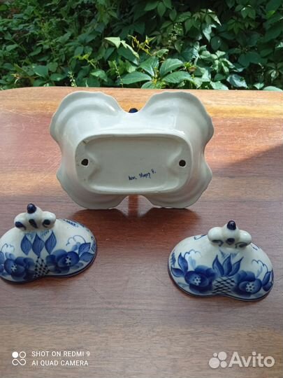 Старые вещи Б/У Гжель икорница