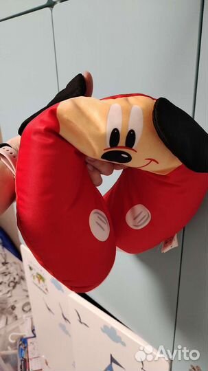 Подушка антистресс дорожная Микки Маус
