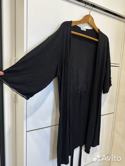 Etam халат женский с поясом домашний на запах m