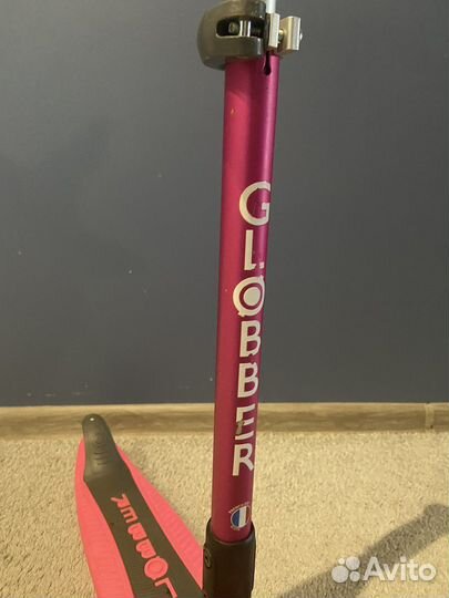 Самокат трехколесный globber розовый