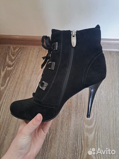 Ботильоны демисезонные женские натуральная замша