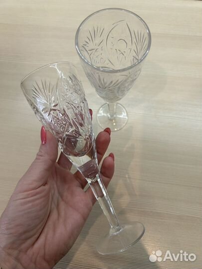 Бокалы для шампанского СССР хрусталь