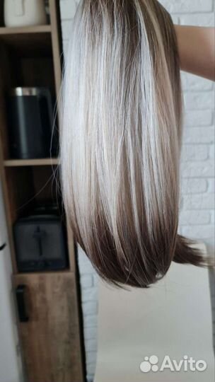 Парик каре блонд