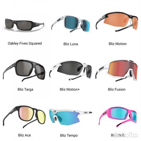 Солнцезащитные спортивные очки Oakley, Bliz