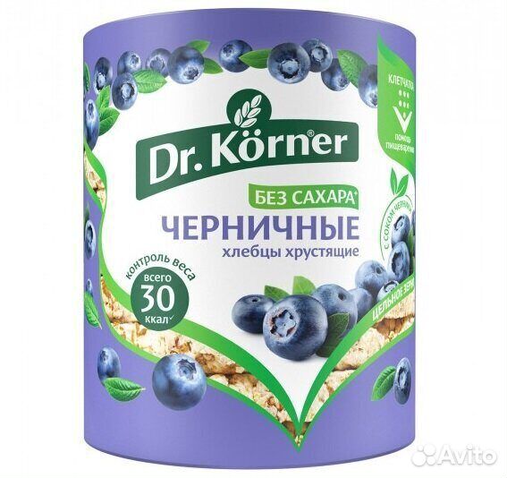 Хлебцы Доктор Корнер (Dr.Korner) Черничные 100г