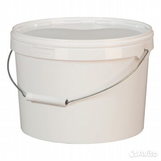 Ведро пластиковое с крышкой 10л б/у