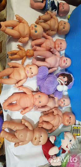 Пакетом пупсы 17- 32см, 13штук