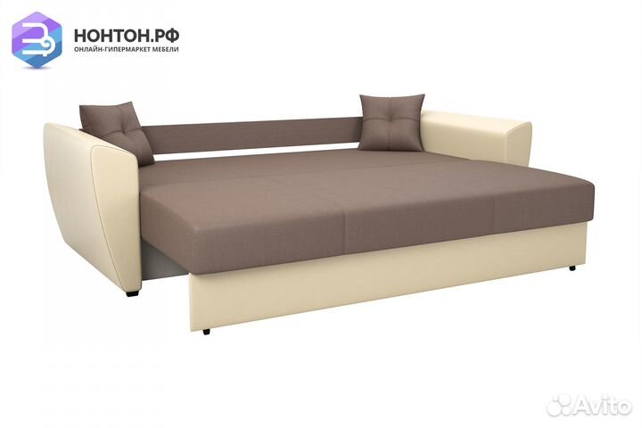 Диван выкатной Фортуна New коричневый / бежевый