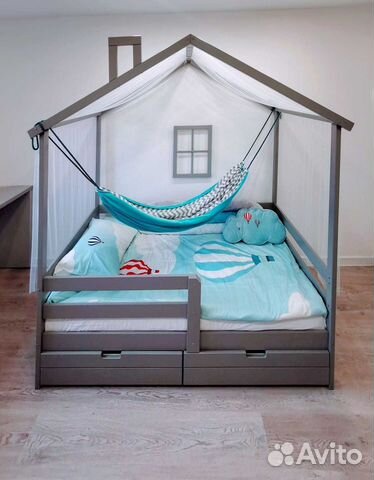 Кроватка высокий борт из натурального дереваТеремо