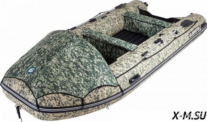 Надувная лодка gladiator E450PRO камуфляж