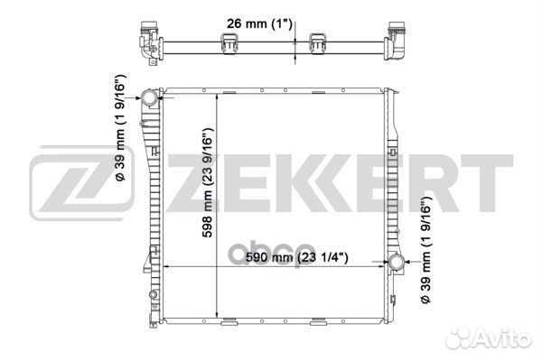 Радиатор охлаждения двигателя BMW X5 (E53) 00