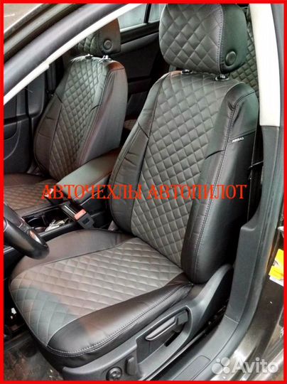 Чехлы Автопилот Volkswagen Passat из экокожи Ромб