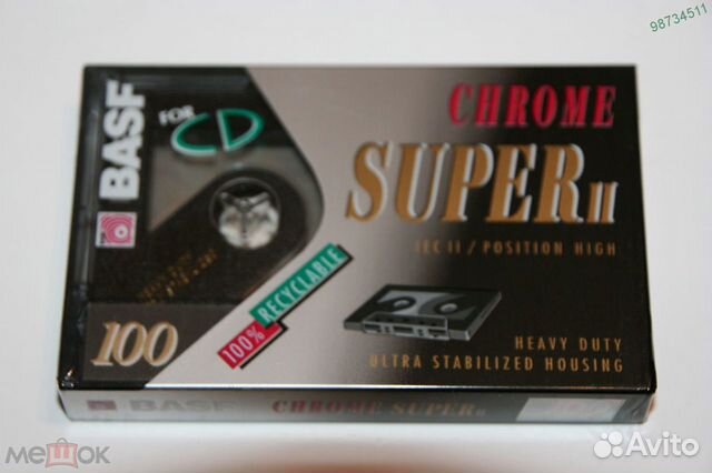 Аудиокассета basf crome super II 100
