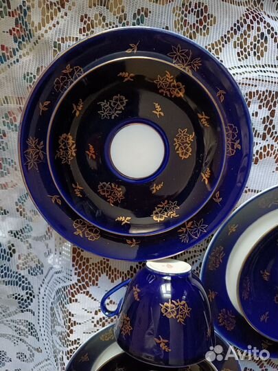 Чайные тройки лфз кобальт