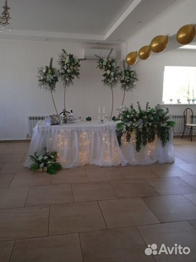 Оформление свадебного зала