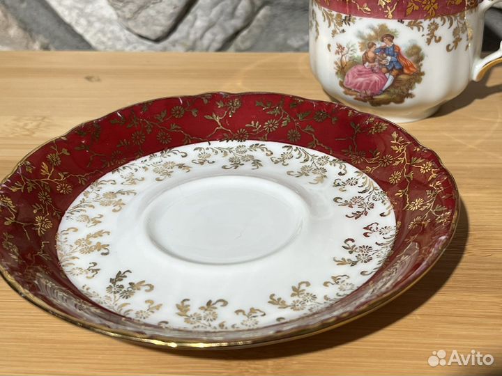 Чайная пара фарфоровая винтаж Германия