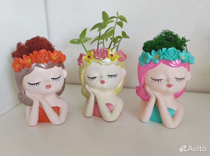 Декоративное кашпо, органайзер из бетона