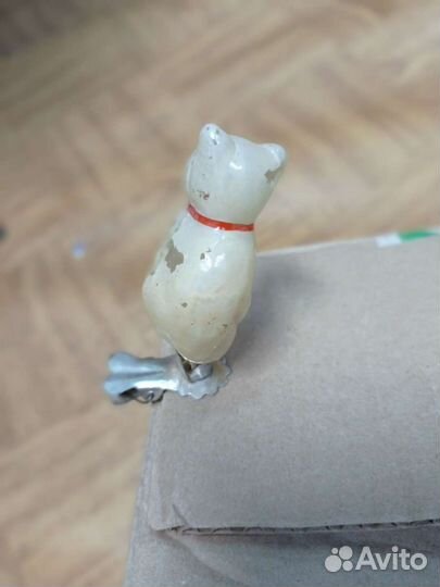 Кот, ёлочная игрушка на прищепке