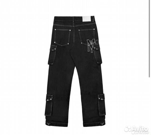 Джинсы marcelo miracles cargo denim in black