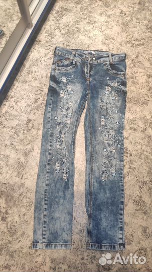 Джинсы для девочки 128
