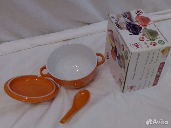 Бульонница фарфор новый