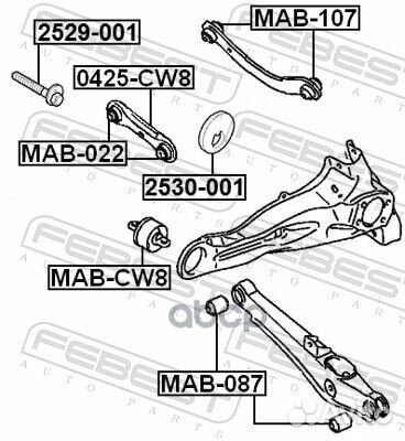 Болт эксцентрик mitsubishi lancer 07-17/outland