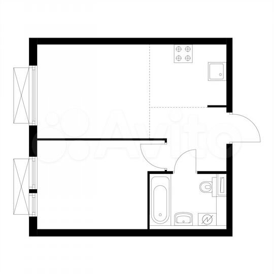 2-к. квартира, 36 м², 24/25 эт.