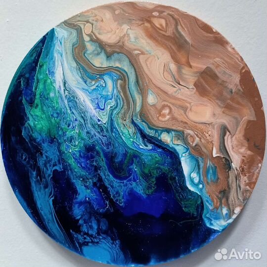 Картина флюид арт