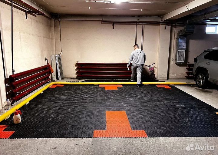Модульный пвх пол для автомойки