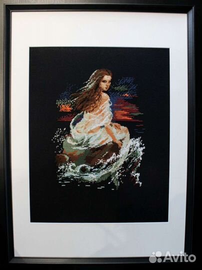 Картина вышитая крестом ручная работа